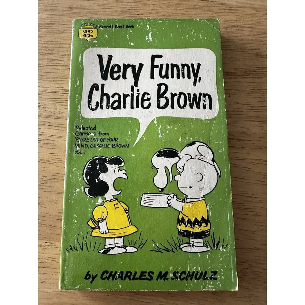 Peanuts Charlie Brown Comic/Cartoon PB Book Lot 4 1967 Charles M Schulz VTG